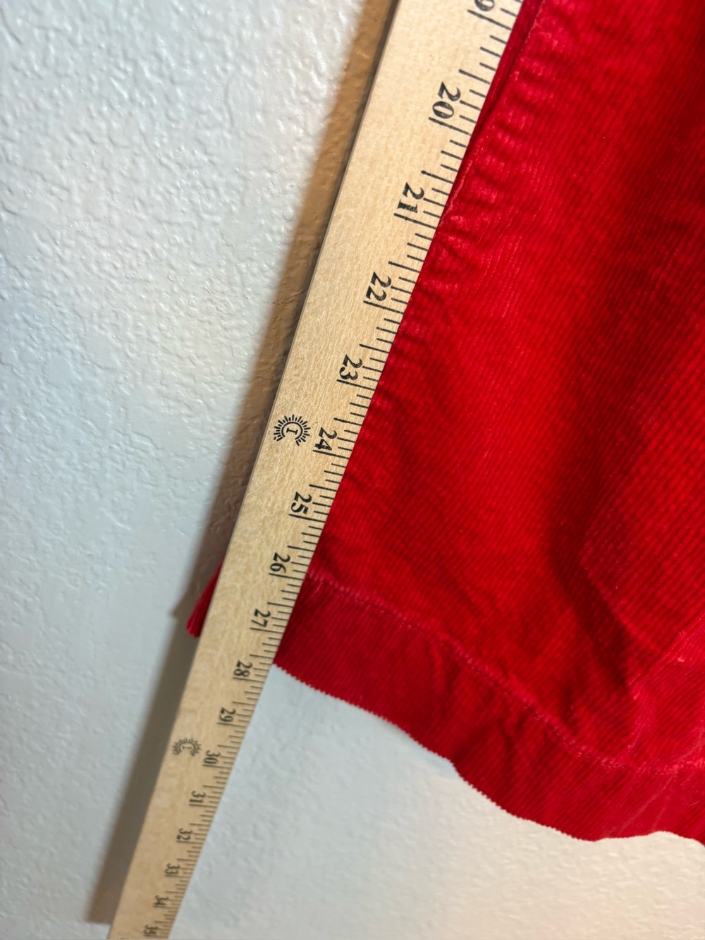 Anthropologie Maeve The Colette Cropped Wide-leg Corduroy Pants Red 29 Tall - Picture 8 of 13